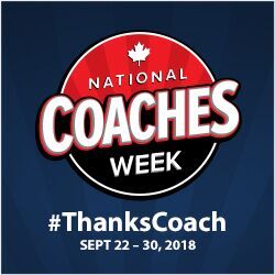 National Coaches week infographic #ThanksCoach Sept 22-30 2018